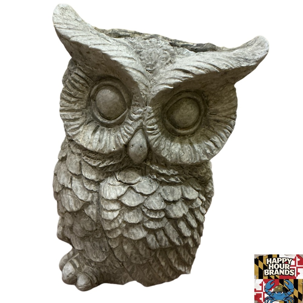 ceramic owl planter tall about 10 Inch